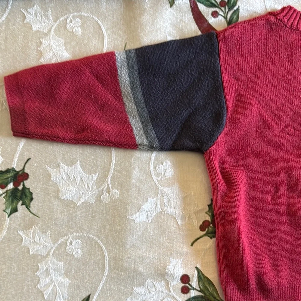 Gymboree Boys 12-18 months Colorblock Sweater - Red ,Navy and Gray